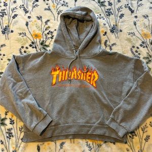 Thrasher Cropped Hoodie